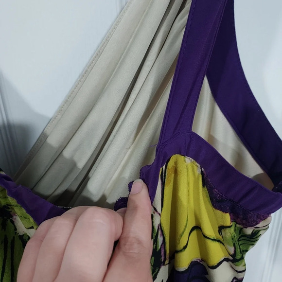 Lane Bryant Yellow, Purple and Green Floral Sleeveless Maxi Dress in Size 18/20 - Picture 10 of 12